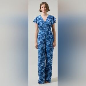 SUGARLIPS Floral Blue Maxi Dress SZ X-Small‎ NWT